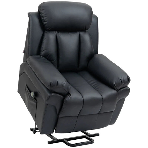 Rootz Relaxation Chair - Ståhjälp - Inklusive fotstöd - Elektrisk TV-stol - Sidoficka - Nackstöd - 1 Fjärrkontroll - Flerskiktsbräda - Konstläder - Sv