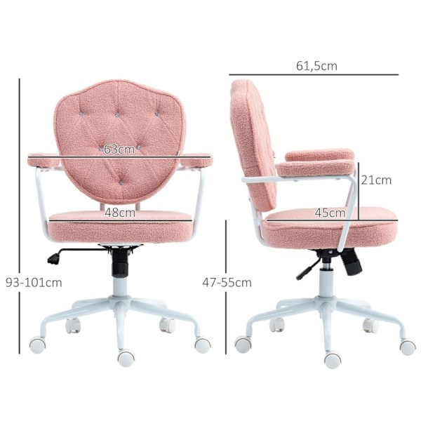 Rootz Ergonominen toimistotuoli - Kääntötuoli - Pöytätuoli - High Density Foam - 63cm x 61,5cm x 93-101cm