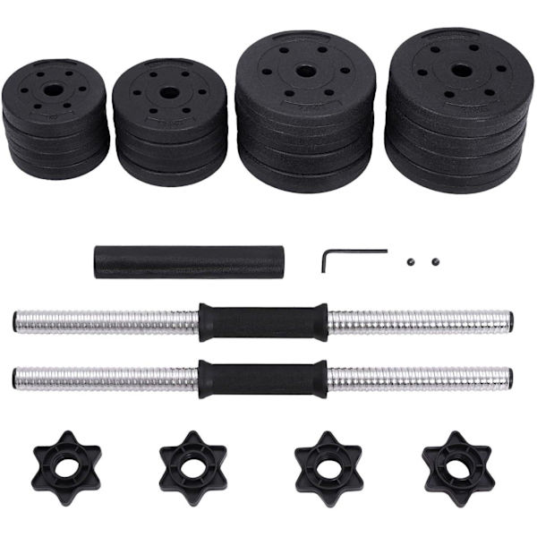 Rootz Hantelset - Hantlar - Anslutande stålrör - Fitness - Tyngdlyftning - 2,5 kg - 1,25 kg - 1 kg