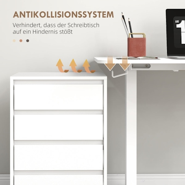 Rootz elektriskt justerbart stående skrivbord - Höjdjusterbart skrivbord - Sit Stand-skrivbord - Minnesfunktion - 120cm x 60cm x 72-116cm
