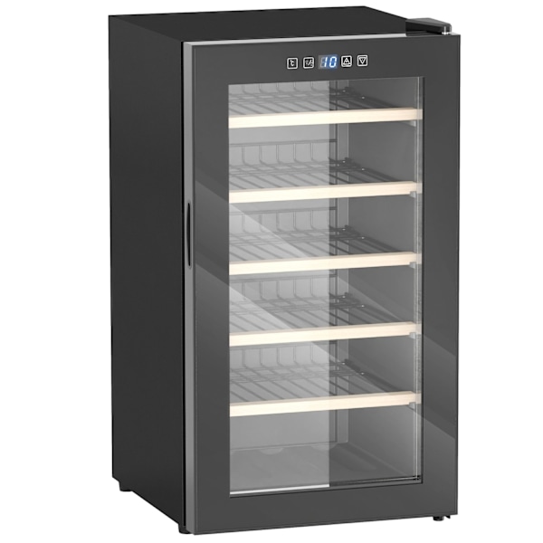 Rootz Wine Kylskåp - Dryck Kylskåp - Wine Cooler - LED Display - 45.1x53.8x79.8cm - 41 flaskkapacitet