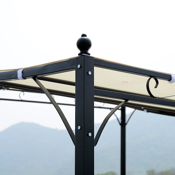 Rootz Roofing Pavilion - musta - metalli, polyesteri - 116,92 cm x 116,92 cm x 77,95 cm