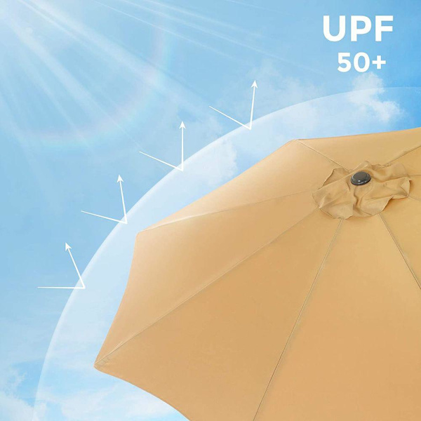 Rootz Parasol - Haveparasol - Strandparasol - Sammenklappelig haveparasol - Udendørs parasol - Haveparasol - Parasol - Parasol - Paraply Parasol - Tau
