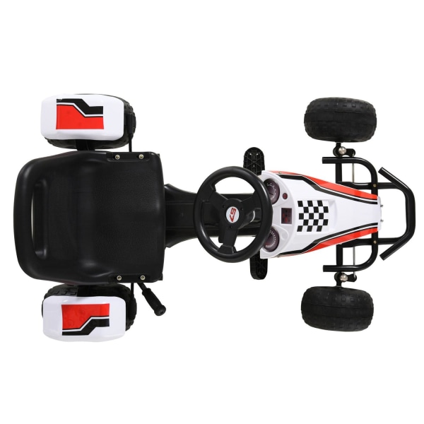 Rootz Go-Kart med pedal - Vit - Stål - 40,94 cm x 25,98 cm x 22,44 cm