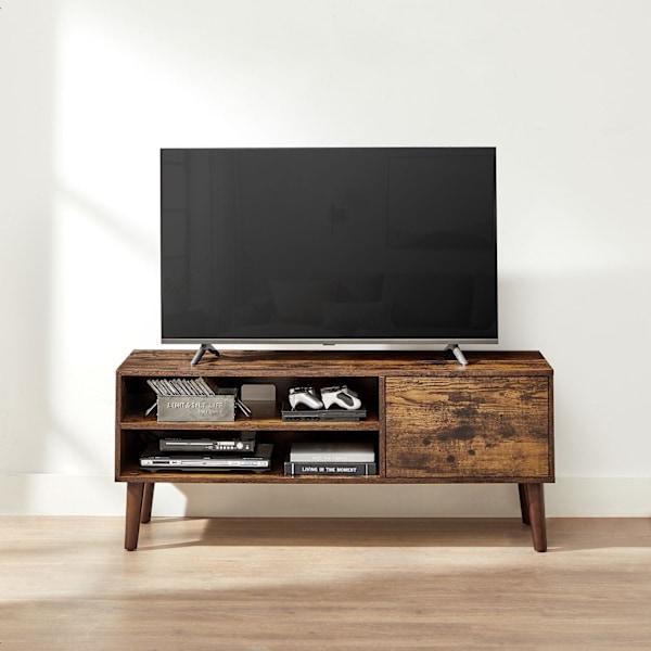 Rootz Vintage Brown TV Stand - Underholdningscenter - Mediekonsol - Spånplade - Gummitræ - 40 cm x 120 cm x 49 cm