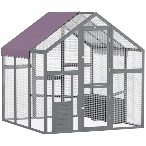 Rootz Chicken -kotelo - Chicken Coop - siipikarjan talo - Vedenpitävä katto - 1,7 x 1,8 x 1,8 m - 6-8 kanaalle