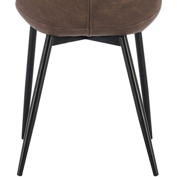 Rootz sæt med 4 spisestuestole - Moderne stole - Stilfulde siddepladser - Holdbart kunstlæder - Ergonomisk design - Nem montering - 85,5 cm x 46 x 40,