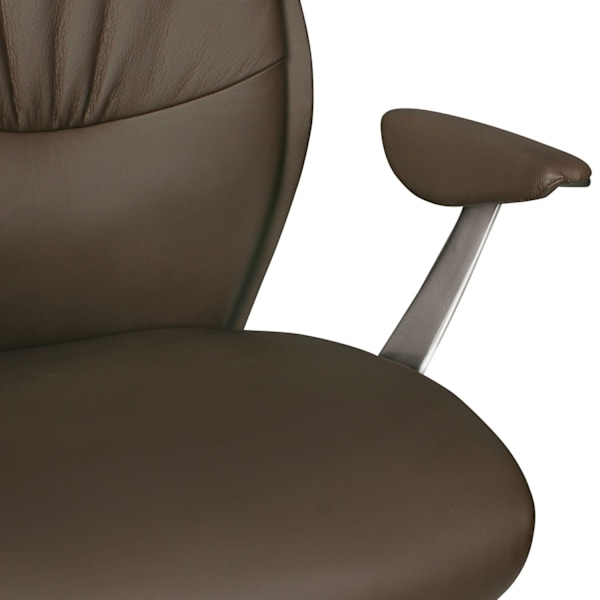 Rootz XXL Executive Chair - Kontorsstol - Äkta läder Stol - Bekvämt brett ryggstöd - Justerbar 3-stegs synkron mekanism - Anti-Shock funktion - 58cm x