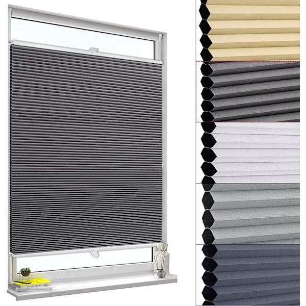 Rootz dobbeltplisserede honeycomb persienner - Privatpersienner - Let filtrerende skærme - Energieffektiv - Børnesikker - Nem installation - 60cm-110c