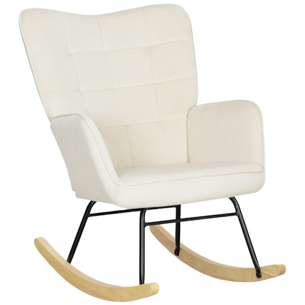 Rootz gungstol - Amningsstol - Avslappningsstol - Sammetsstoppning - 98cm x 71cm x 101cm