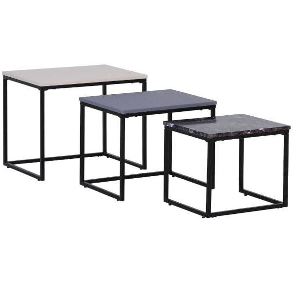 Rootz Soffbord - Set med 3 - Sidobord - Soffbord - Metall - MDF - Olika dimensioner