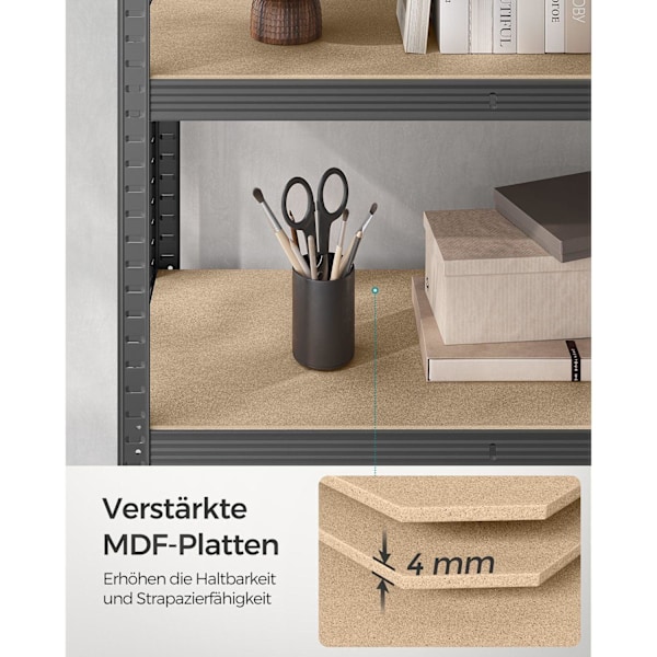 Rootz 2-delt sæt kælderhylder - Opbevaringsstativ - Organizer i stål - Pladsbesparende - 180 cm x 40 cm x 90 cm
