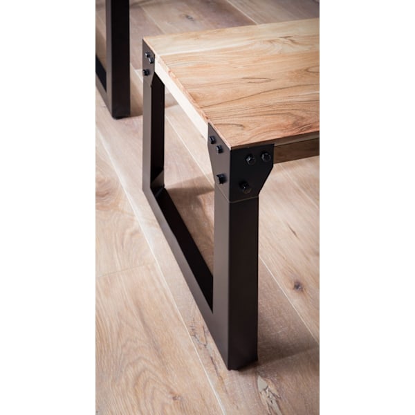 Rootz Massiv spisebænk - Industriel stil - Håndlavet siddepladser - Unikt trækorn - Acacia Wood - 160 cm x 40 cm x 45 cm