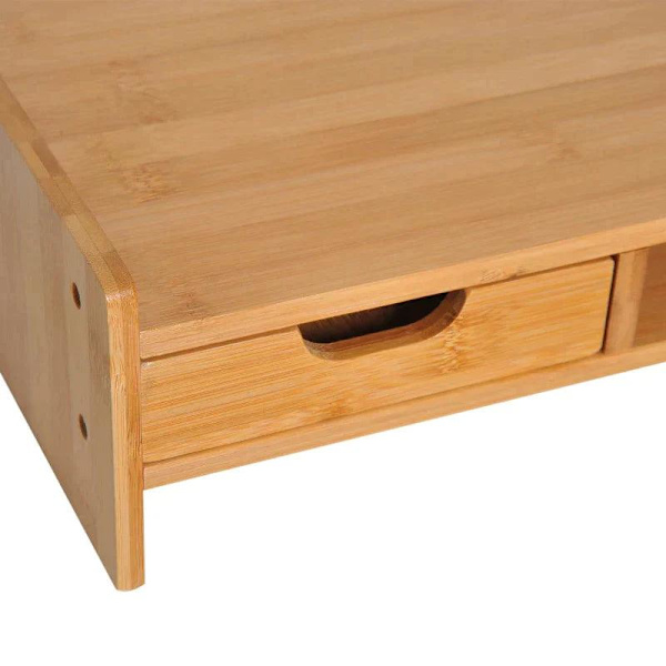 Rootz Monitorställ - Skärmställ - Skrivbordsupplägg - Lådor - Kontor - Vardagsrum - Natur - L49 x B25,5 x H11,5 cm