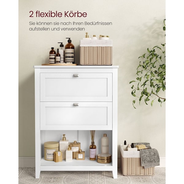 Rootz Badeværelsesopbevaring - Vanity Organizer - Skab med justerbare hylder - Cloud White - 60cm x 40cm x 80cm