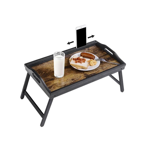 Rootz Sängbricka - Sängbricka med hopfällbara ben av bambu - Frukostbricka - Sängbord - Hopfällbar sängbricka - Sängbricka för bärbar dator - Sängbric