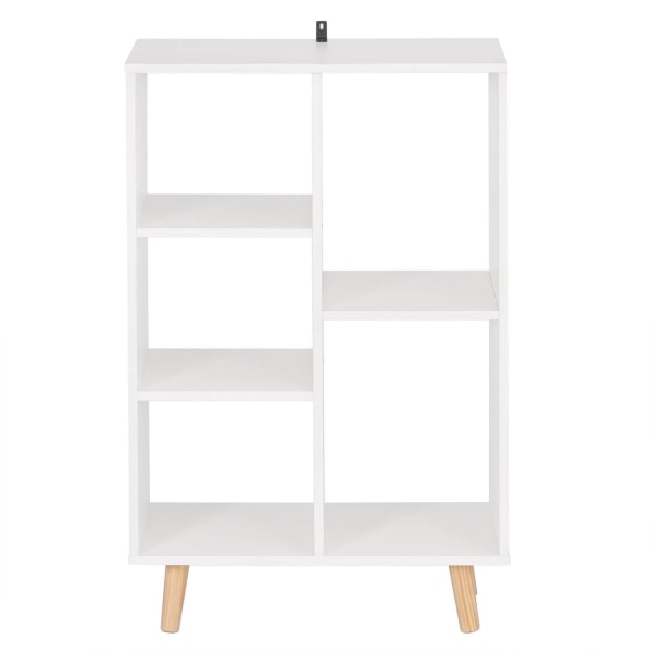 Rootz White Cube -kirjahylly - Säilytysjärjestelmä - Esittelyhylly - Tilaa säästävä muotoilu - Tukeva ja turvallinen - Moderni estetiikka - 60cm x 95c