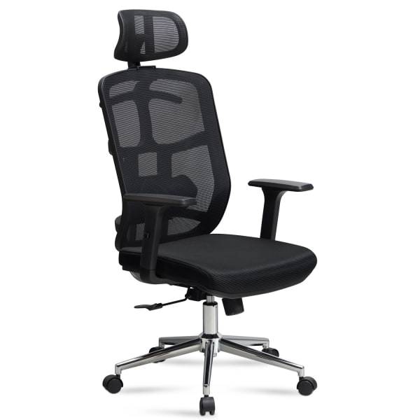 Rootz Modern Swivel Chair - Kontorsstol - Ergonomisk stol - Meshöverdrag - Justerbart svankstöd - 120-130cm x 68cm x 68cm