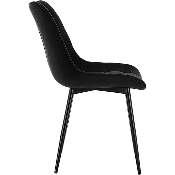 Rootz sæt med 6 spisestuestole - Komfortable siddepladser - Stilfuldt design - Holdbar konstruktion - Linned og metal - 85,5 cm x 46 cm x 40,5 cm