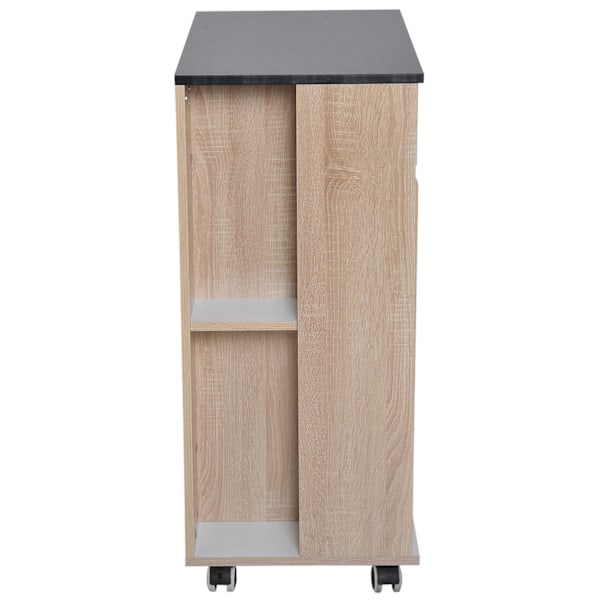 Rootz Kitchen Trolley - Serveringsvogn - Multifunktionel vogn - rigelig opbevaring - 78 cm x 39,5 cm x 88,5 cm