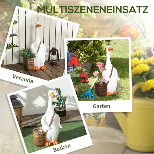 Rootz Swan urtepotte med skulderpose - Haveplantekasse - Udendørs blomsterbeholder - Vejrbestandig - Fremmer sund rodvækst - Alsidig placering - 32 cm