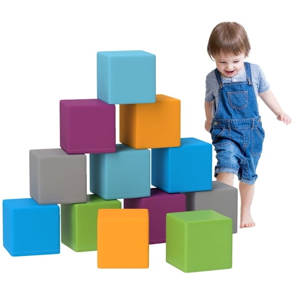 Rootz Soft Building Block Set - Skumblock - Pedagogisk leksak - Balans & koordinationsutveckling - 20cm x 20cm x 20cm