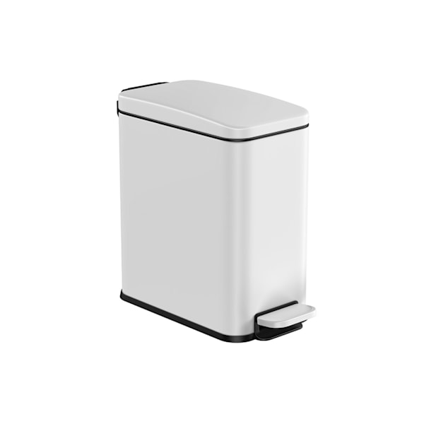 Rootz 10L kosmetikabehållare - Avfallsbehållare - Papperskorgen - Stålkropp - PP-plastfoder - 38,4 cm x 17 cm x 35 cm - Idealisk för badrum och kök