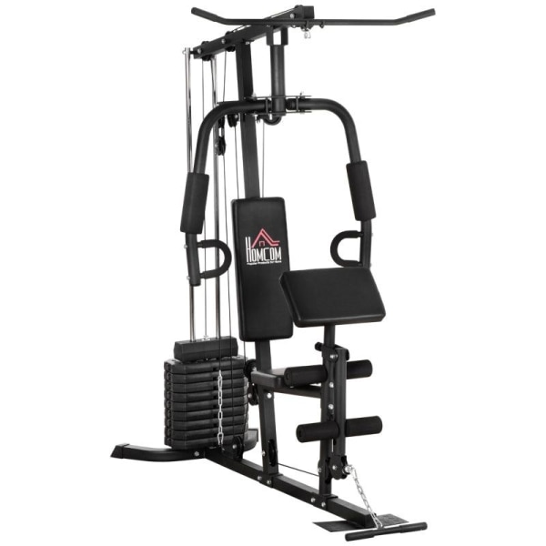 Rootz Multi-motion Gym Station - 45 Kg Viktblock - Helkroppsträning - Stål - Svart - 180 x 108 x 200 cm