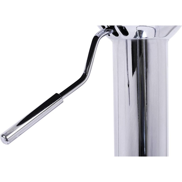 Rootz Justerbar Barstol i imiteret læder - Drejelig barstol - Bordstol - Holdbar kromramme - Komfortabel siddeplads - Let at rengøre - 84-106 cm x 38