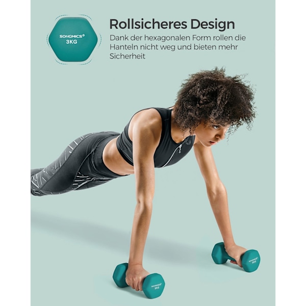 Rootz 2-delade hantlar - Vikter - Neoprenbelagd - Styrketräning - 20 cm x 9 cm - 11,5 cm x 3,8 cm
