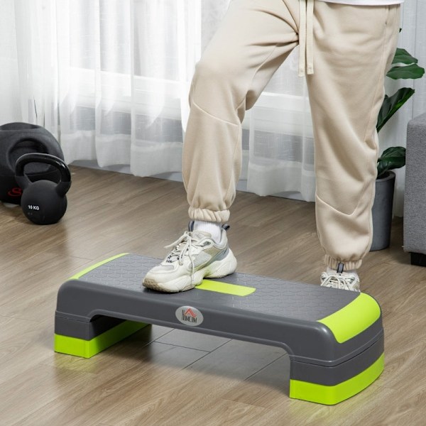 Rootz Justerbar Aerobic Stepper - Stegplattform - Cardio Stepper - Halkfri yta - Justerbar höjd - Slitstark plast - 78cm x 28cm x 20cm