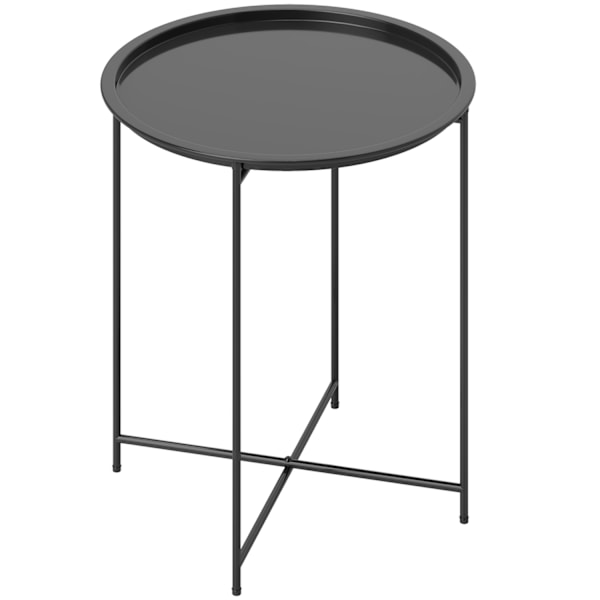 Rootz Round Garden Table - Terrassbord - Fällbart utomhusbord - Hållbart stål - Ø46cm x 50 cm