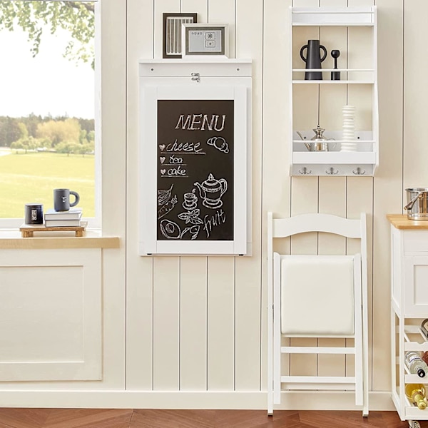 Rootz Foldevæg - monteret Drop - blad Bord - Køkken & Spisebord Skrivebord med tavle - Hvid