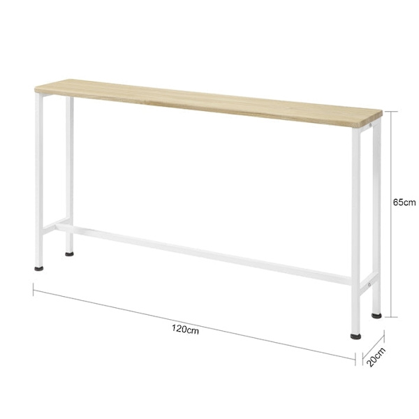 Rootz Vintage Console Bord - Hallbord - Sideboard - MDF och metall - Robust, utrymmesbesparande, Non-Wobble Design - 120cm x 65cm x 20cm