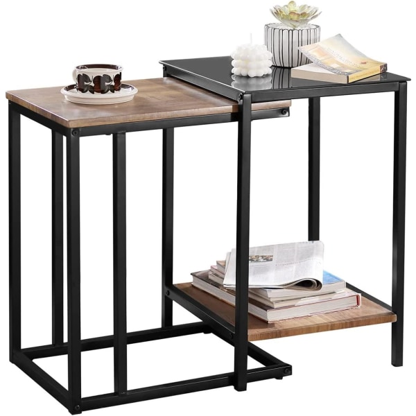 Rootz Set med 2 soffbord - Sidobord - Vardagsbord - Stapling Sidobord