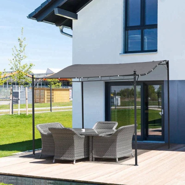 Rootz Gazebo - Pergola Gazebo - Gazebo Canopy-tält - Metall - Polyester - Grå - 297x297cm