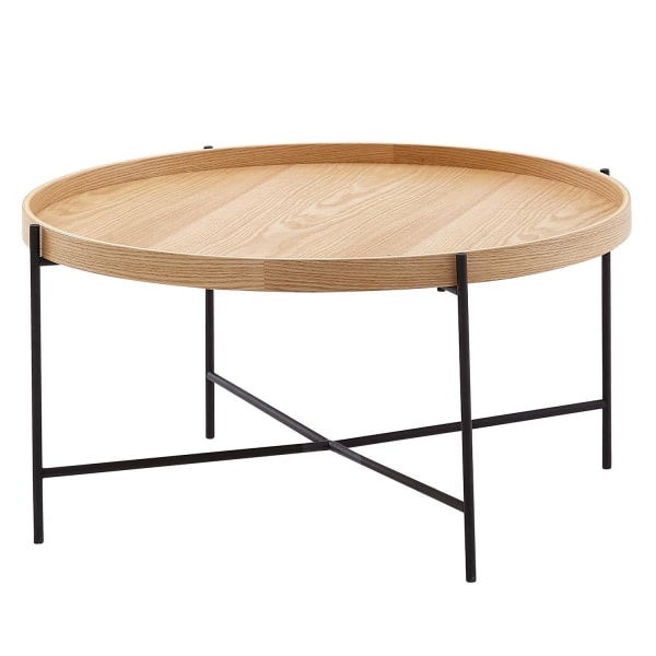 Rootz sohvapöytä 78x78x40 cm sohvapöytä puuta - metalli olohuone