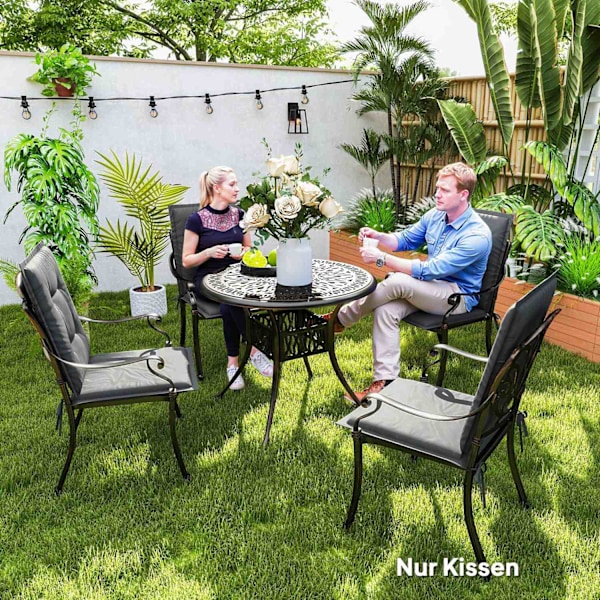 Rootz 4 -bits sittdyna set - stol kuddar - utomhuskuddar - hudvänlig och UV -resistent - 108 cm x 50 cm x 5 cm