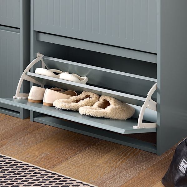 Rootz Justerbart Skoskab - Skovipper - Skostativ - Alsidig opbevaring - Justerbare rum - Nem montering - 61cm x 81cm x 26cm
