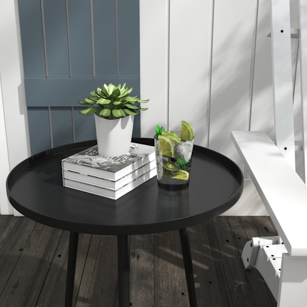 Rootz sidobord utomhus - Soffbord - Avslutsbord - Mångsidig användning - Modern design - Skyddskant - Ф40 x 50H cm - Stål