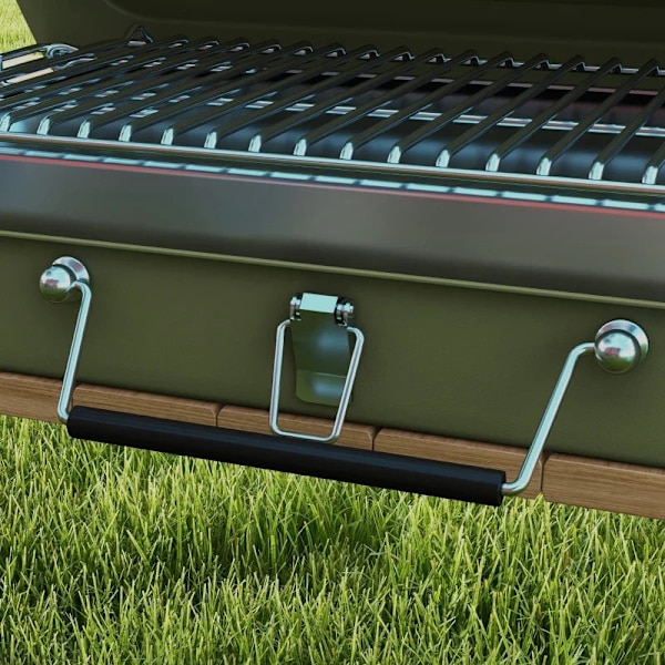 Rootz Kulgrill - Grillstativ - Kulbakke - Askebakke - Metalhus - Metal - Rustfrit stål - Grøn - 47L x 30W x 28H cm