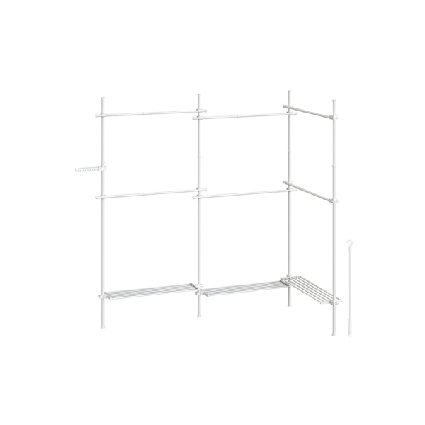 Rootz Klädställ högt i tak - Organizer - Hänggarderob - Stålram - Justerbara mått - 33,5 cm x (240-353)cm x (208-310)cm