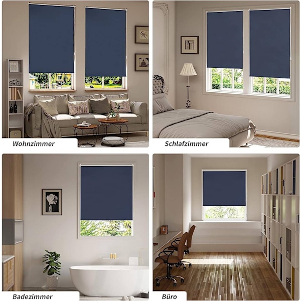 Rootz pimennysverho - Ikkunan lämpöverho - Aurinkosuojaverho - Klemmfix Design - Lämmöneristys - 40-120cm x 160/210cm