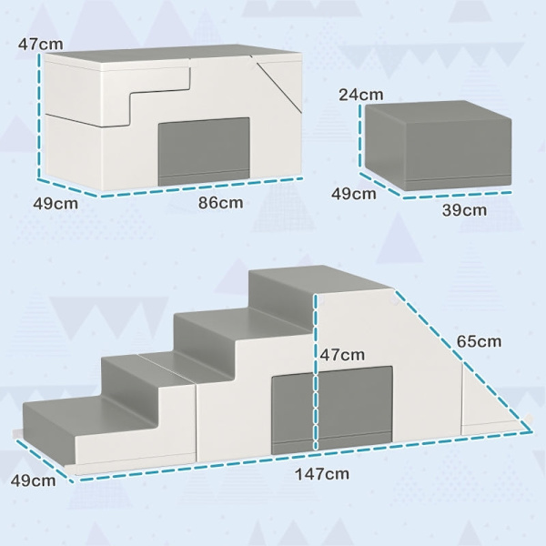 Rootz Soft Building Block Set - Lekset för barn - Skumblock - Motorutveckling - Artificiellt läder - 86cm x 49cm x 47cm