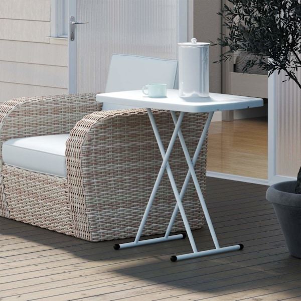 Rootz Garden Bord - Bærbart udendørs bord - Bistrotisk terrassebord - Rumbesparende design - 76 cm x 50 cm x 74 cm