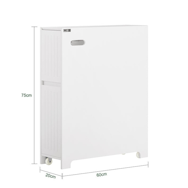 Rootz Niche Opbevaringsvogn - Køkkenvogn - Badeværelsesskab - Mobil og stabil - Rigelig opbevaring - MDF-konstruktion - 20cm x 75cm x 60cm
