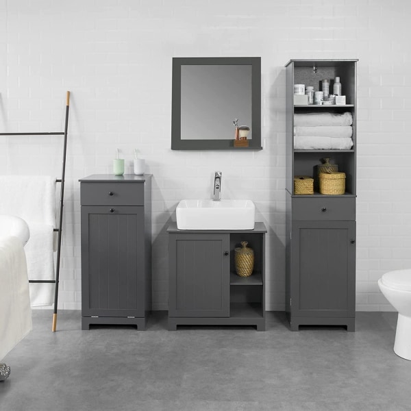 Rootz høje badeværelsesskab - badeværelsesopbevaringsskab med 3