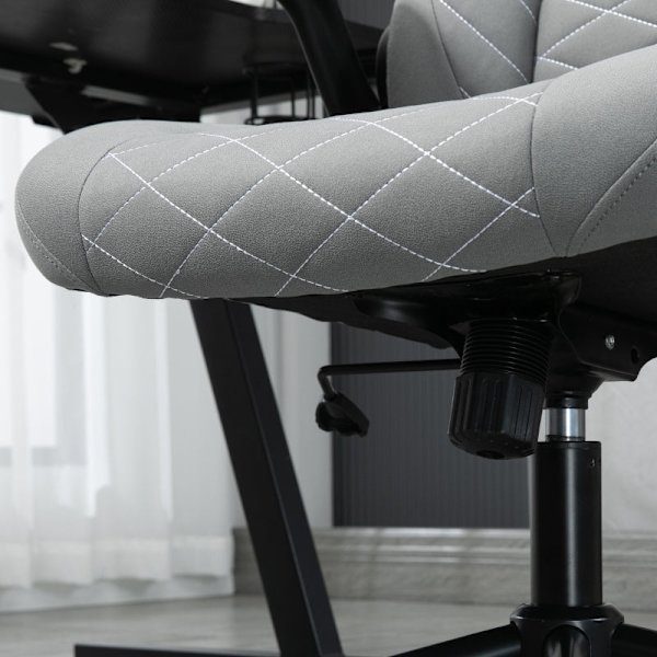 Rootz Vinsetto Kontorstol - Ergonomisk Skrivebordsstol - Justerbar Højde Stol - Vippefunktion - Sammenfoldelige armlæn - 65,5 cm x 69,5 cm x 112-122 c