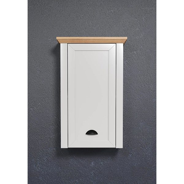 Rootz Wall Cupboard - Stylish Hanging Cabinet with Adjustable Door and Shelf - Grey Oak - 46x73x24 cm