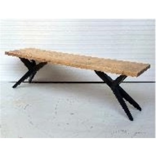 Rootz Massive Dining Bank - Modern Loft Bench - Acacia Wood Weating - Ainutlaatuinen muotoilu - 160 cm x 45cm x 45cm